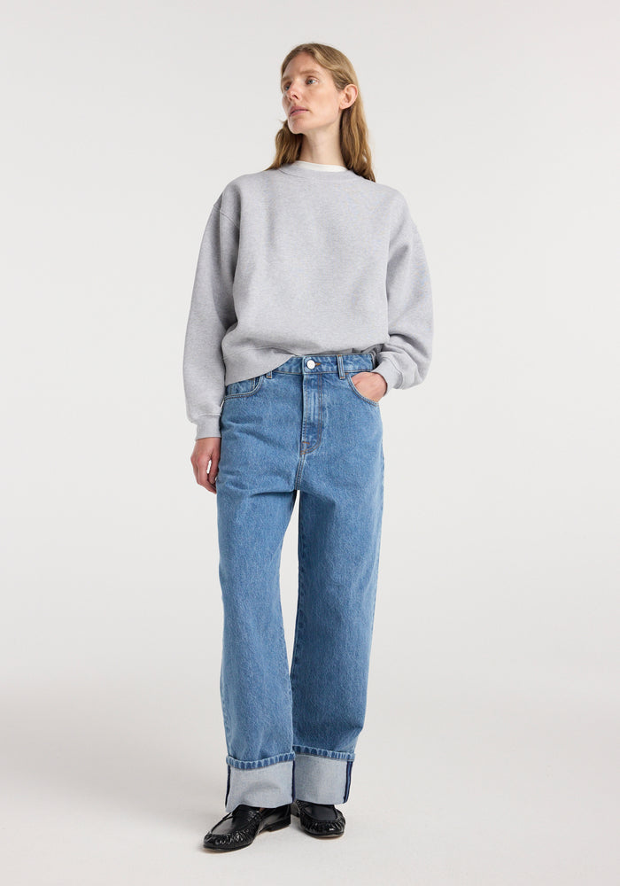 Rixt - Turn-up baggy denim | heritage blue