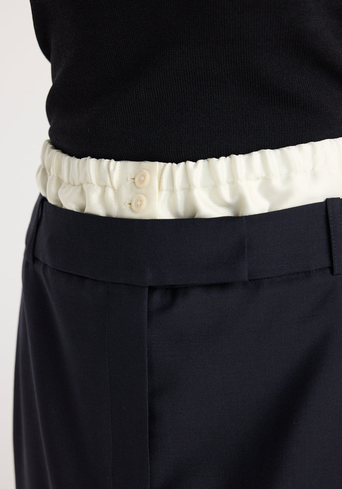 Boxer detailed skirt | navy