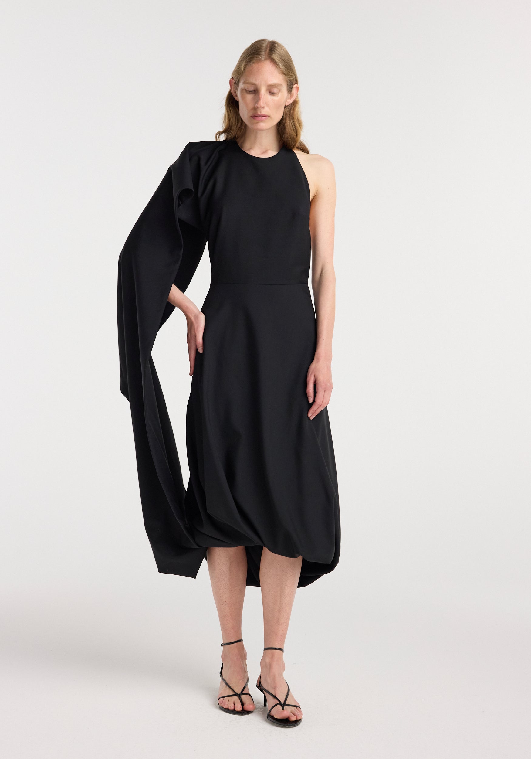 Twisted Cape Dress