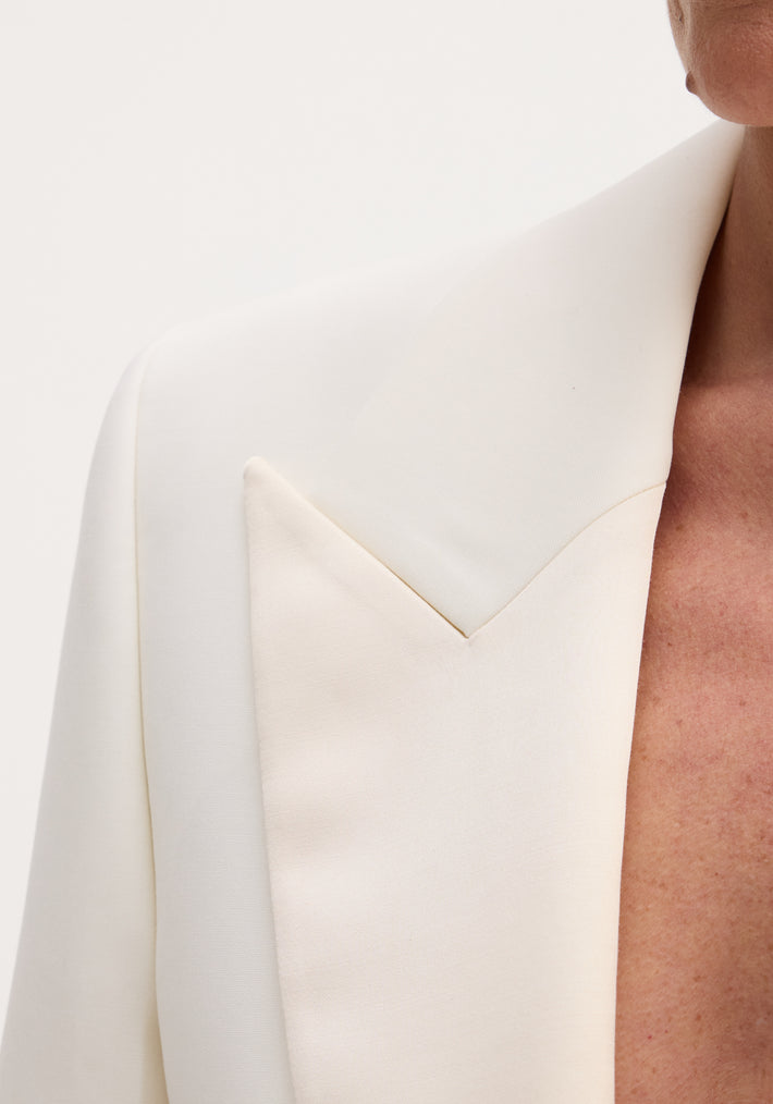 Cropped blazer | off white