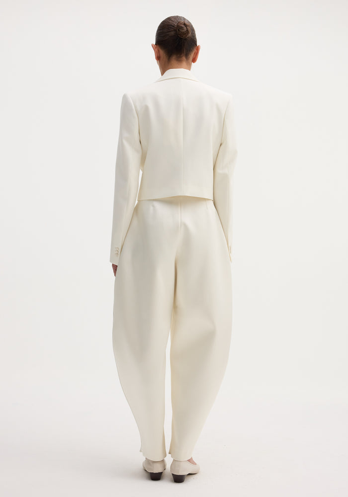 Cropped blazer | off white