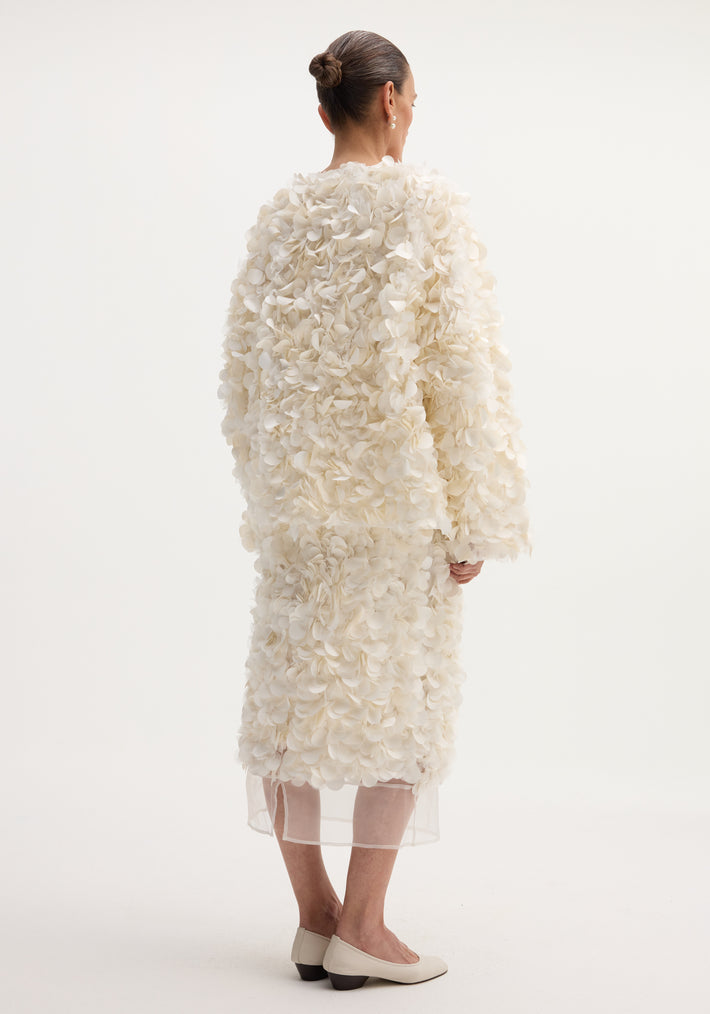 Handmade embellished jacket | ivory