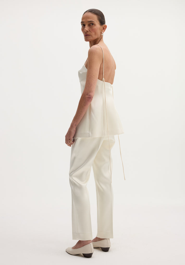 Satin bustier top | ivory