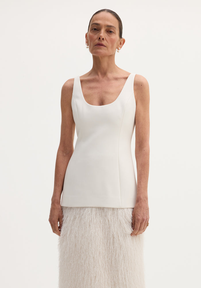 Fringe dress | ivory