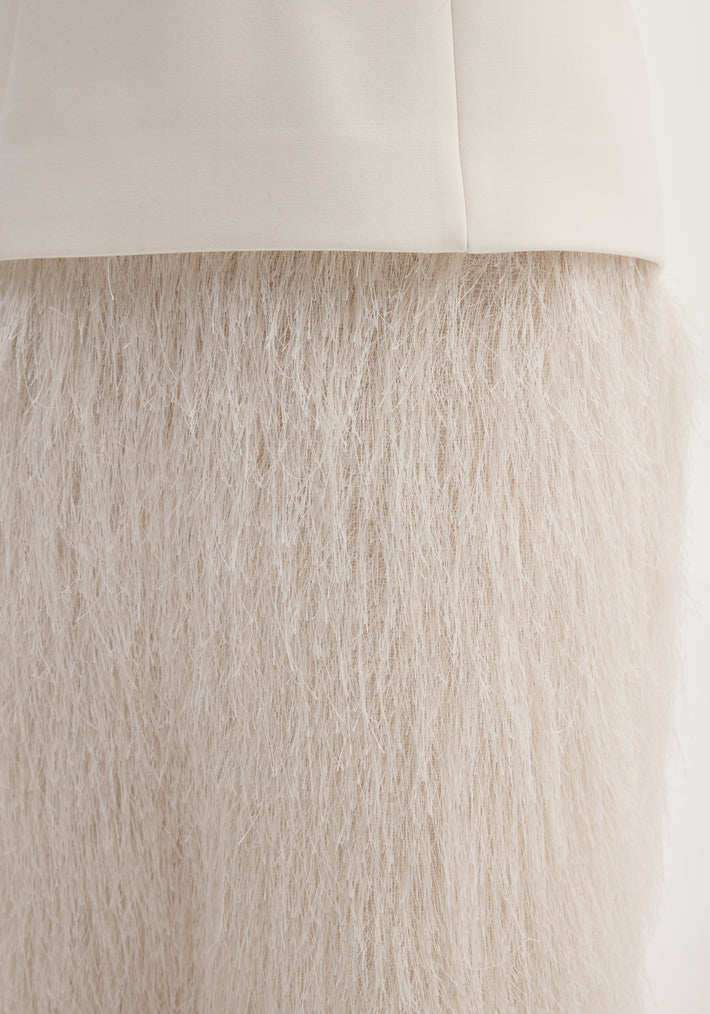 Fringe dress | ivory