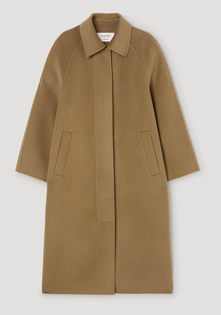 Double-faced wool padded coat | camel
