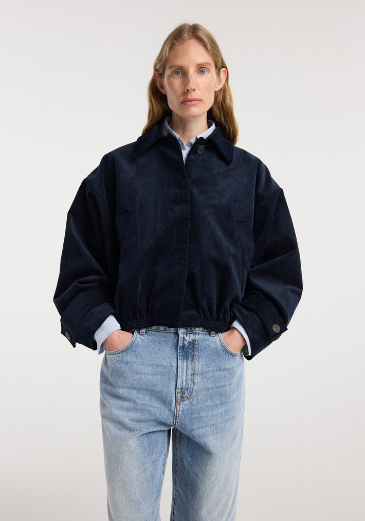 Corduroy blouson jacket | night