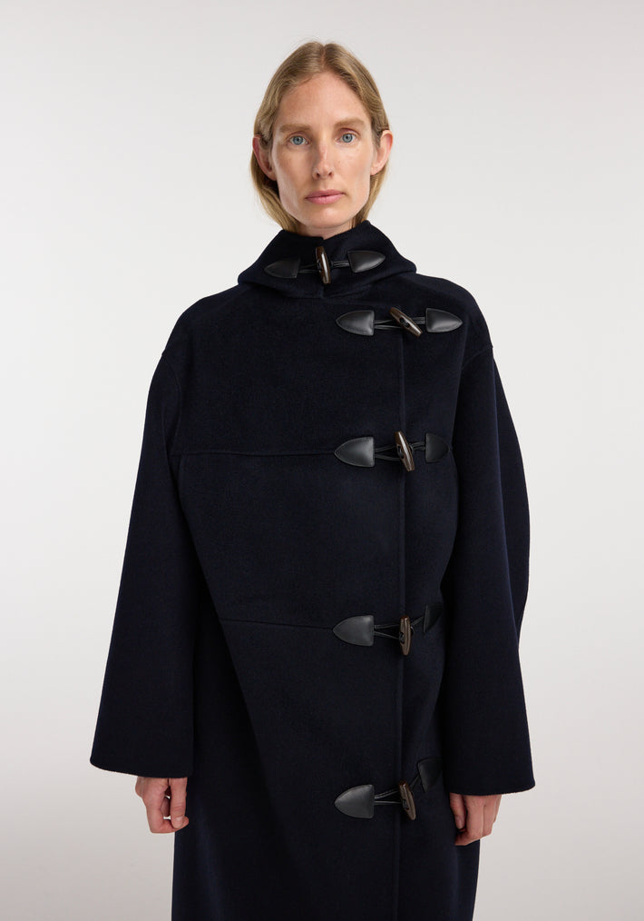 Double-faced wool duffel coat | navy