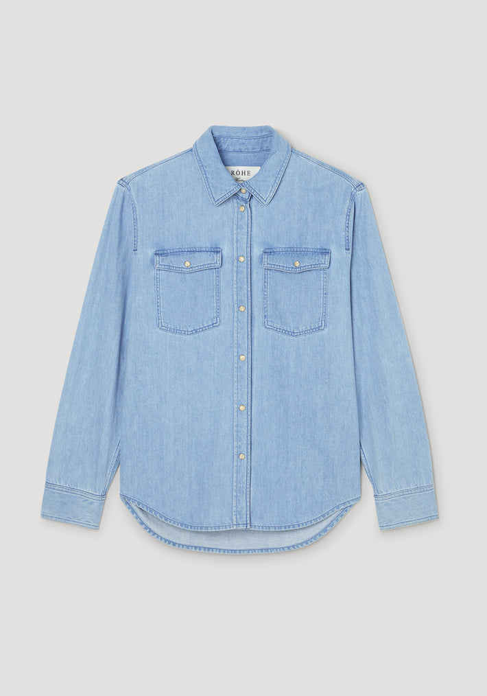 Western denim shirt | classic blue