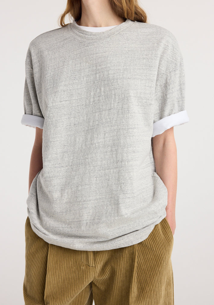 Japanese mouliné jersey t-shirt | grey mouliné