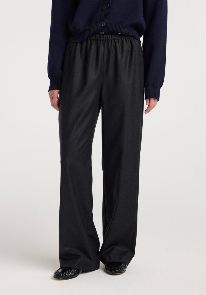 Relaxed fit trousers | anthracite melange