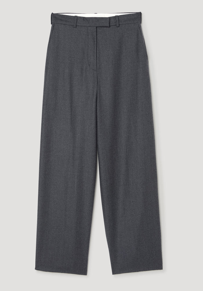 Wide leg trousers | dark grey melange