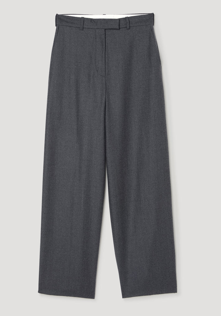 Wide leg trousers | dark grey melange