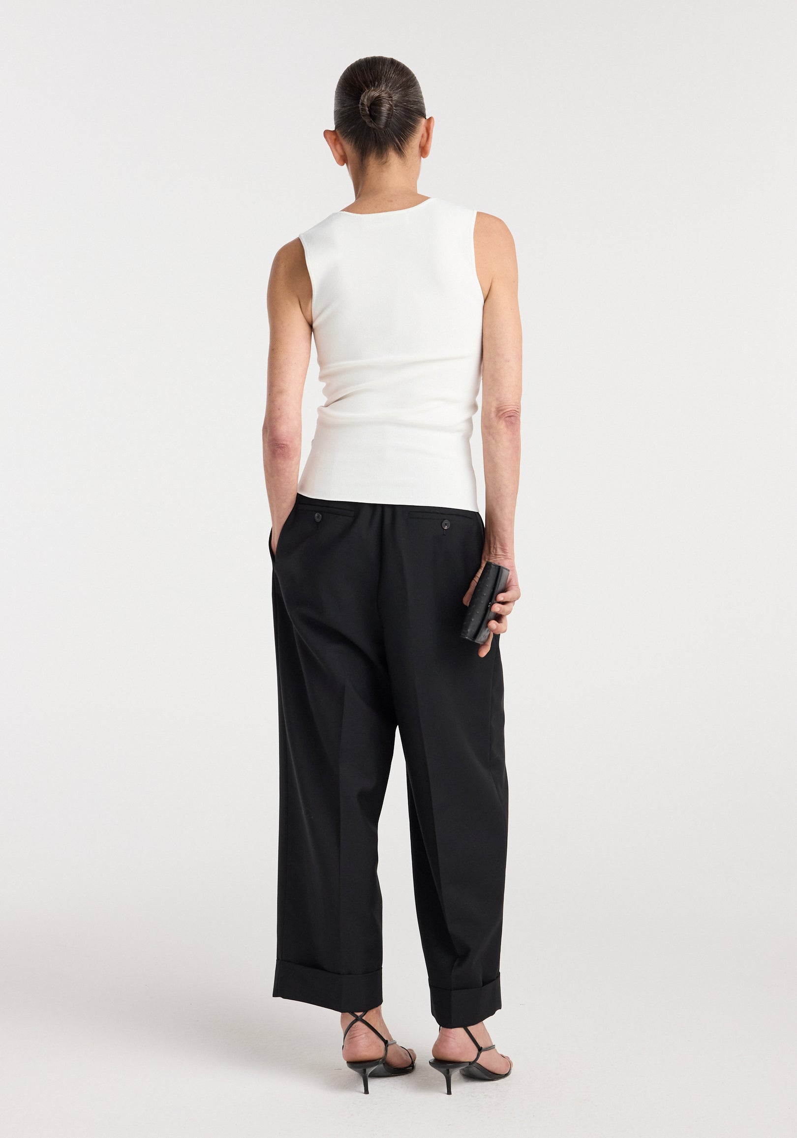 Bustier shaped knitted top | optic white