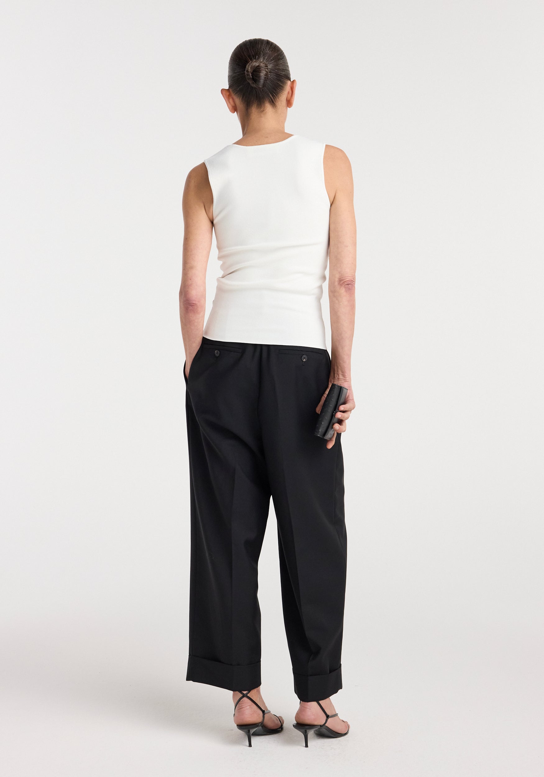 Bustier shaped knitted top | optic white