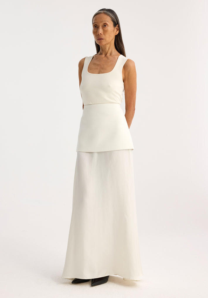 Integrated fluid silk skirt | cream