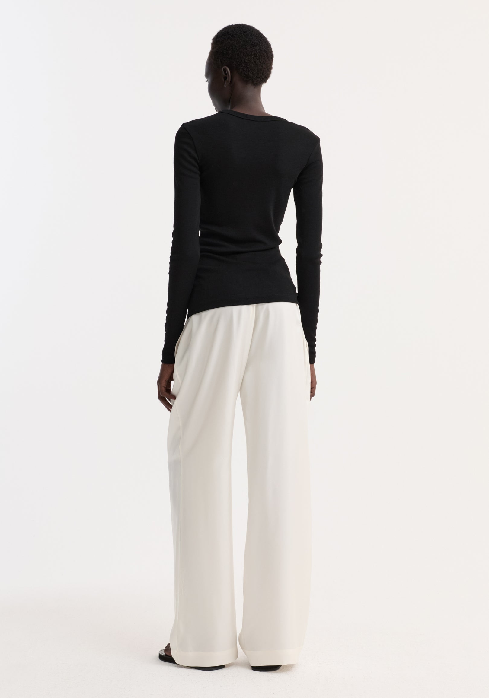 Fine merino long sleeve | black