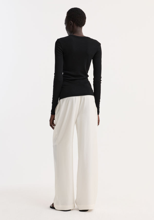 Fine merino long sleeve | black