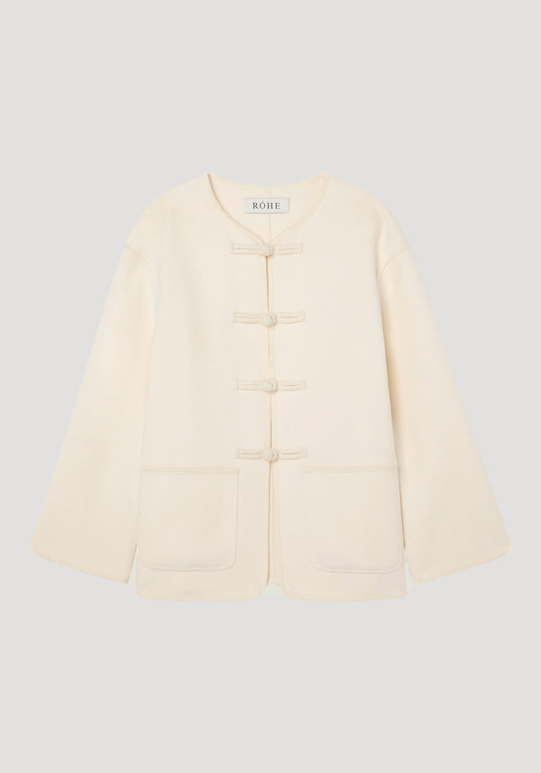 Double-faced wool pankou jacket | off white