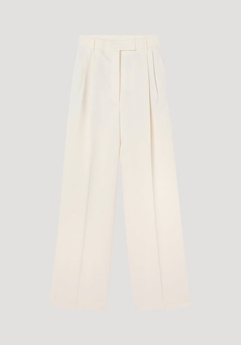 High-waist tailored trousers | off white