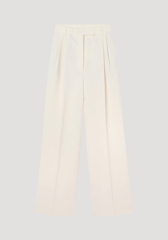 High-waist tailored trousers | off white
