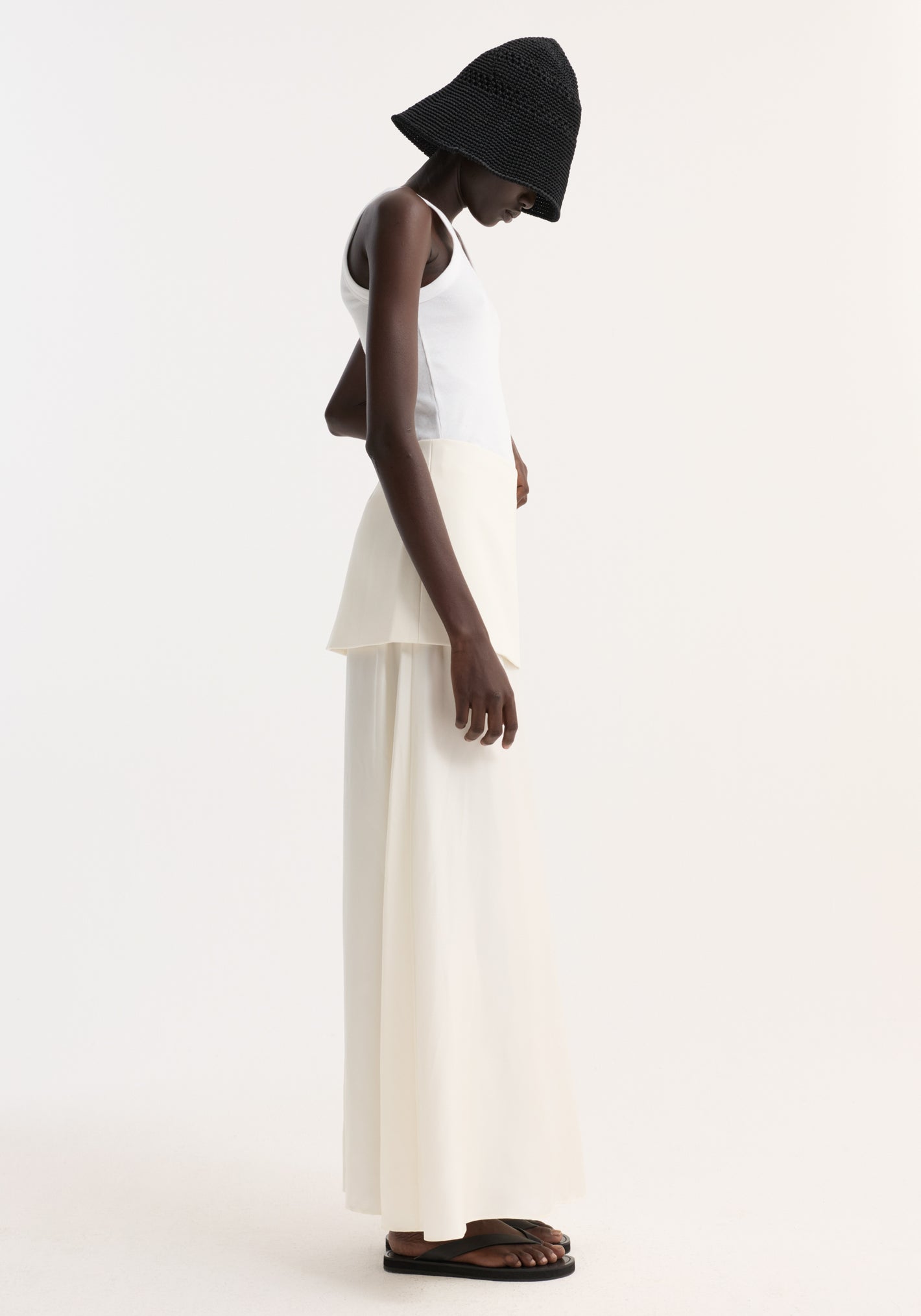 Integrated fluid silk skirt | cream