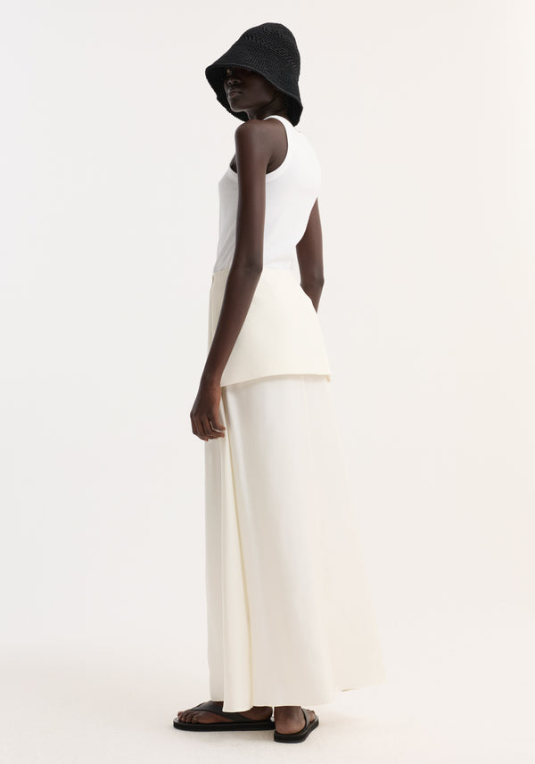 Integrated fluid silk skirt | cream