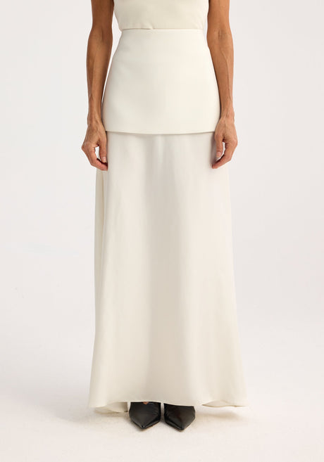 Integrated fluid silk skirt | cream