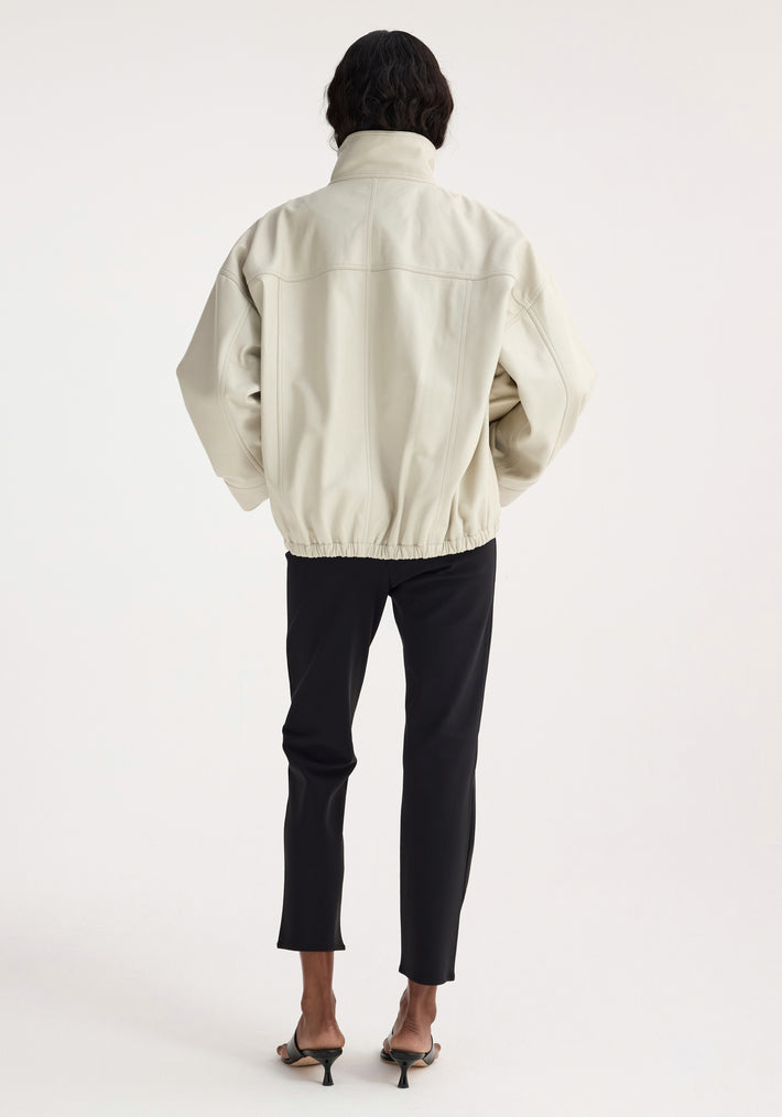 Reinvented leather jacket | chalk