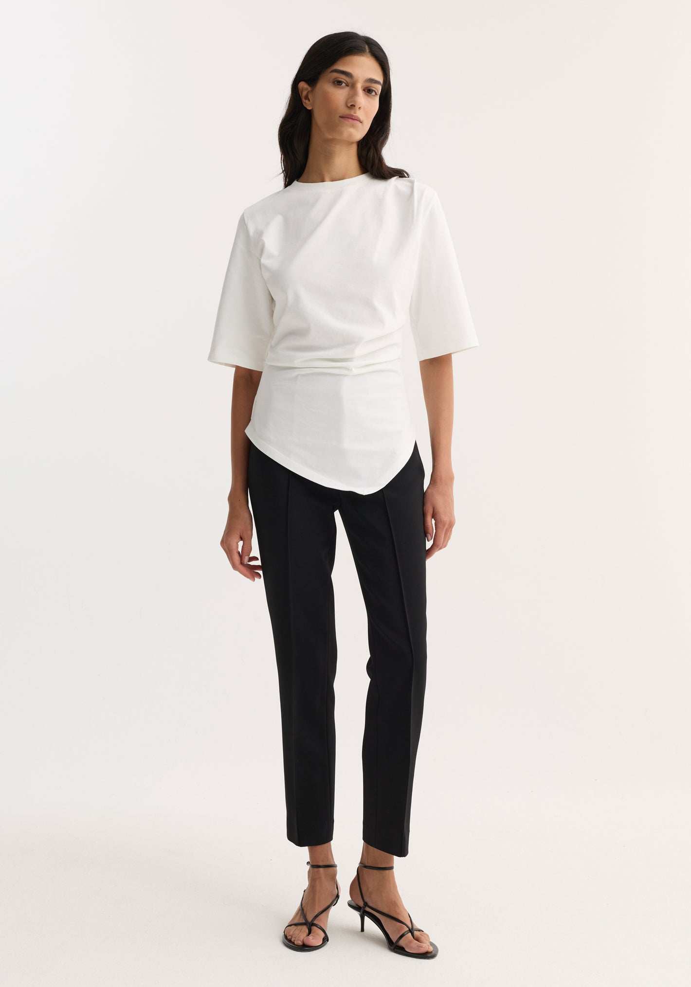 Reinvented twisted t-shirt | optic white