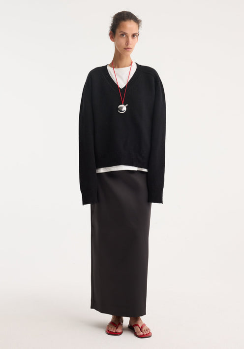 Sleeve wrap jumper | black