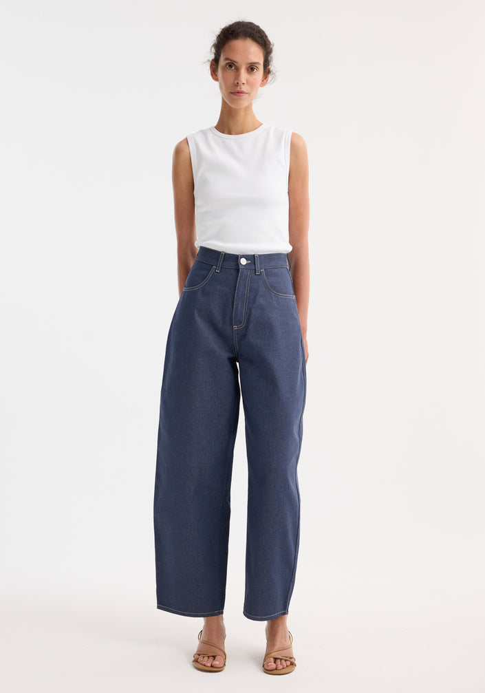 Barrel leg raw denim | raw denim