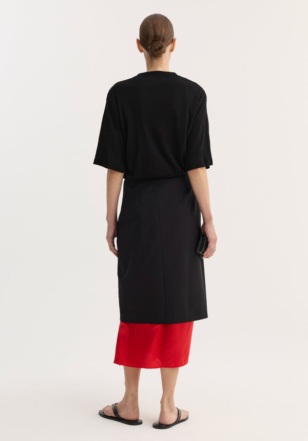 Oversized merino t-shirt | black