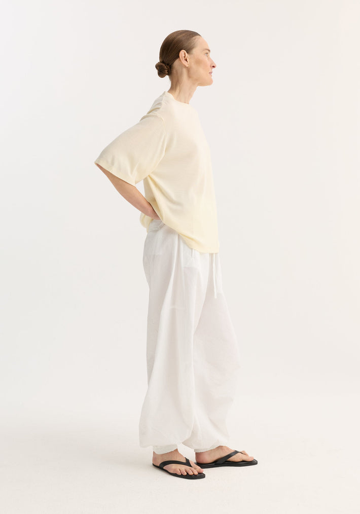 Oversized merino t-shirt | off white