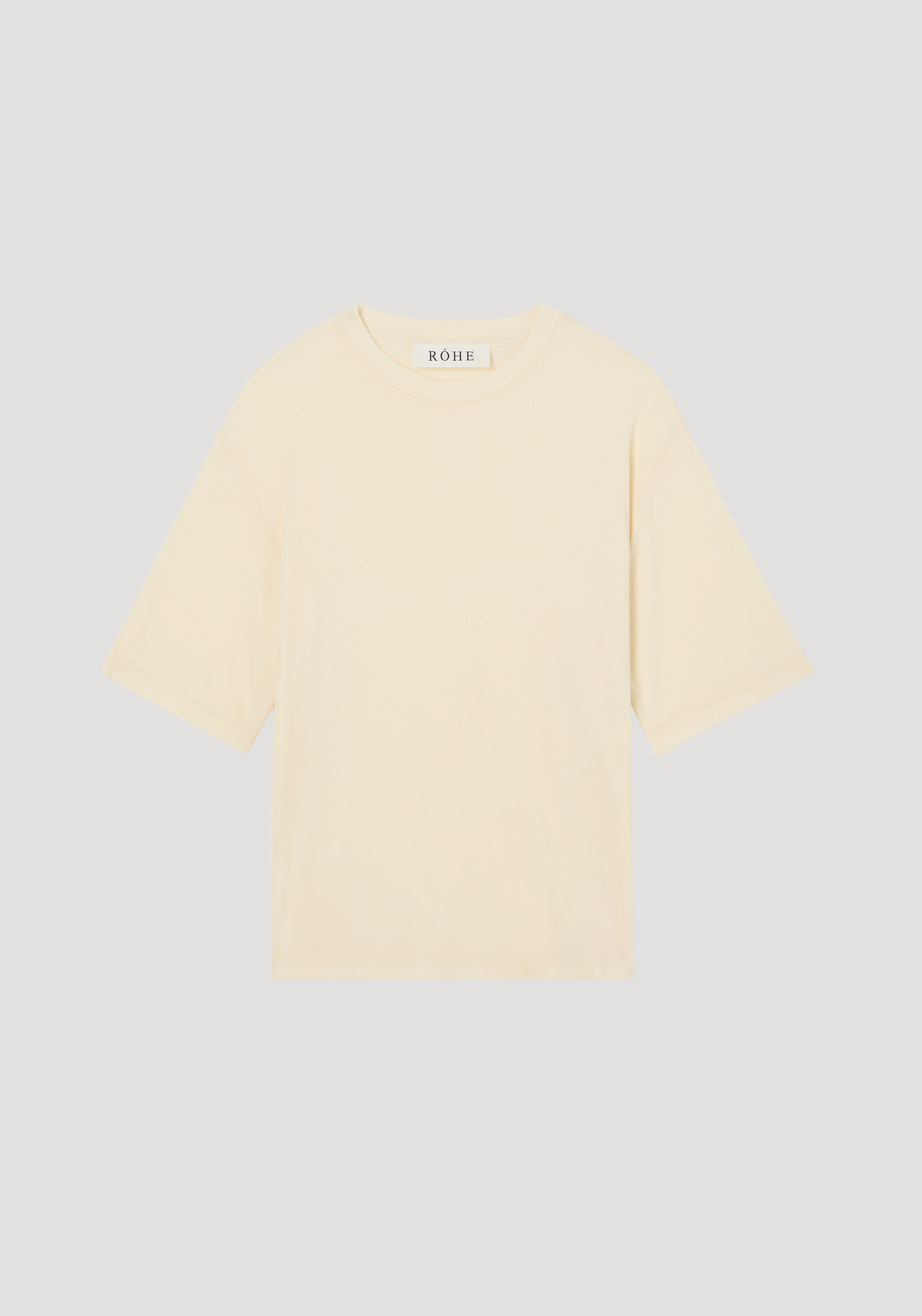 Oversized merino t-shirt | off white