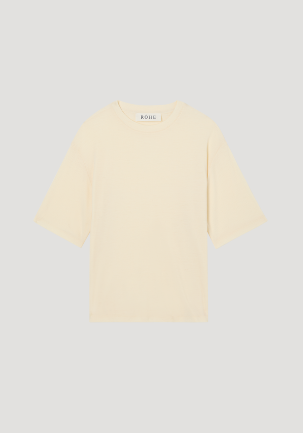 Oversized merino t-shirt | off white