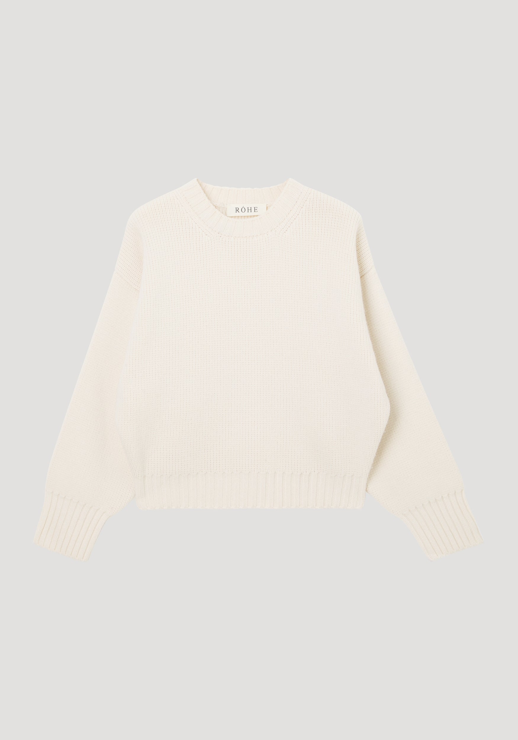 Sculptural compact crewneck | off white