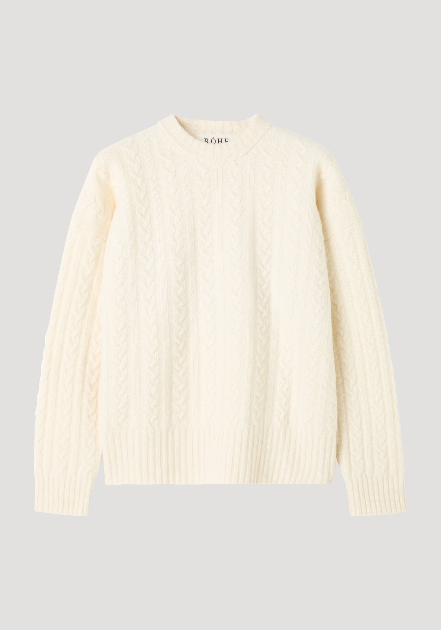 Cable knit jumper | off white