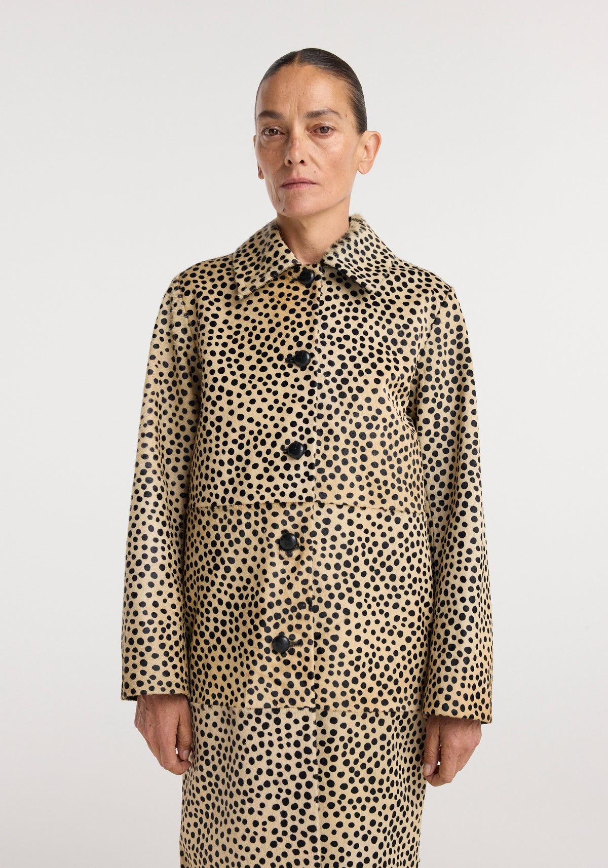 Pony hair coat | cheetah