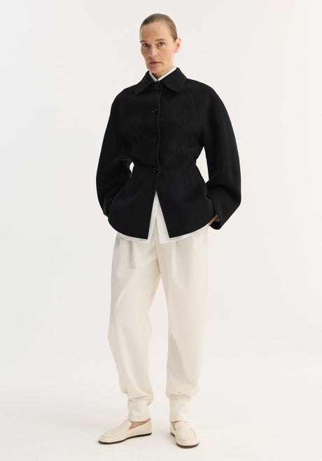 Double-faced sculptural jacket | black