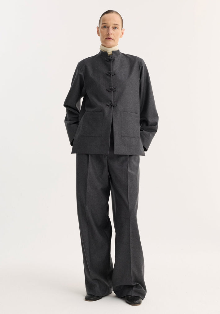 Mandarin jacket | dark grey melange