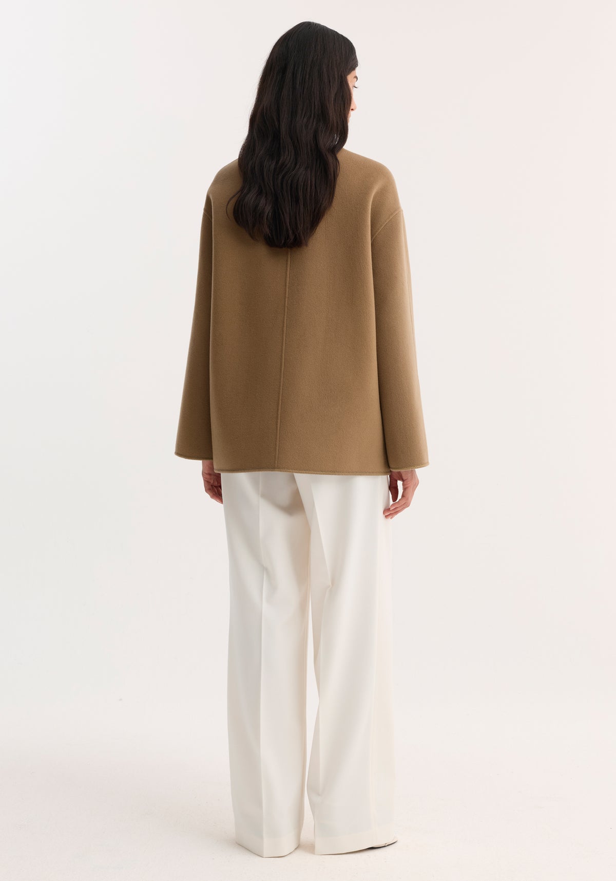 Double-faced wool pankou jacket | camel