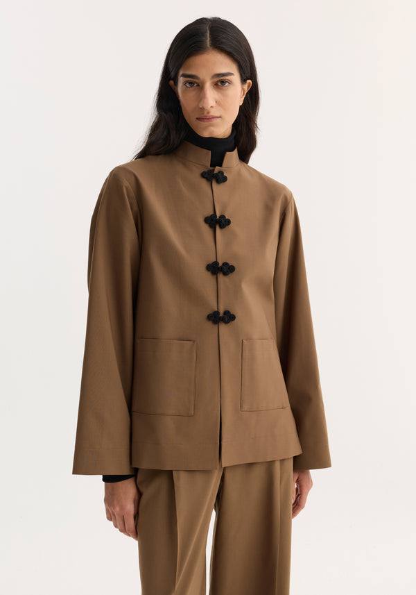 Pankou closure jacket | mocha