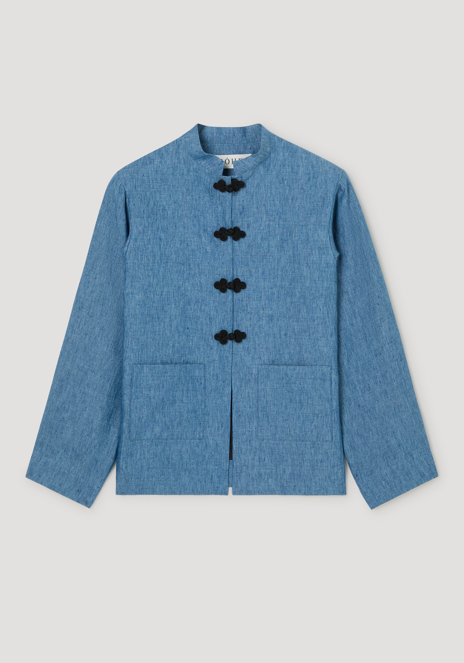 Pankou closure jacket | ocean blue
