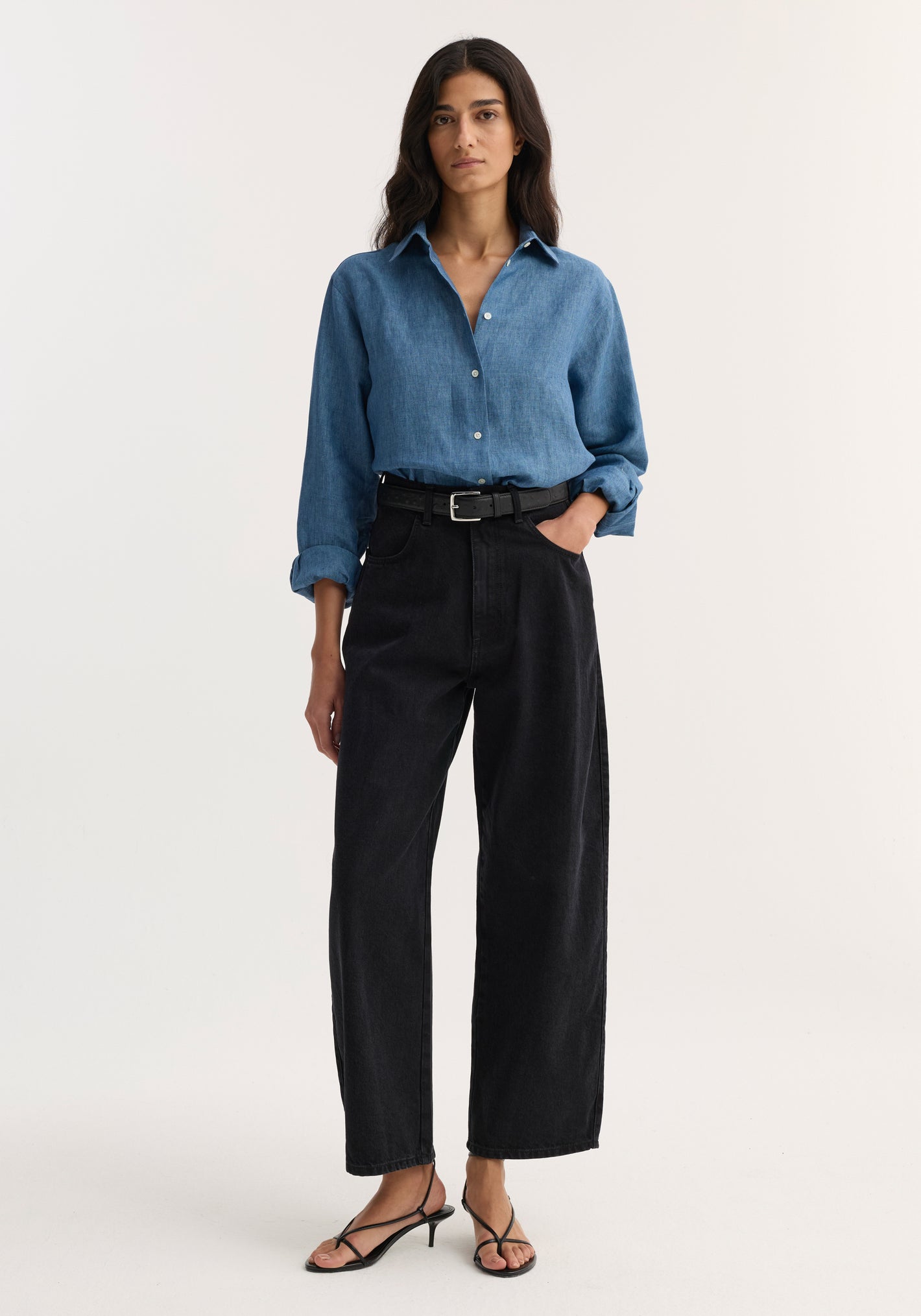Classic chambray shirt | ocean blue