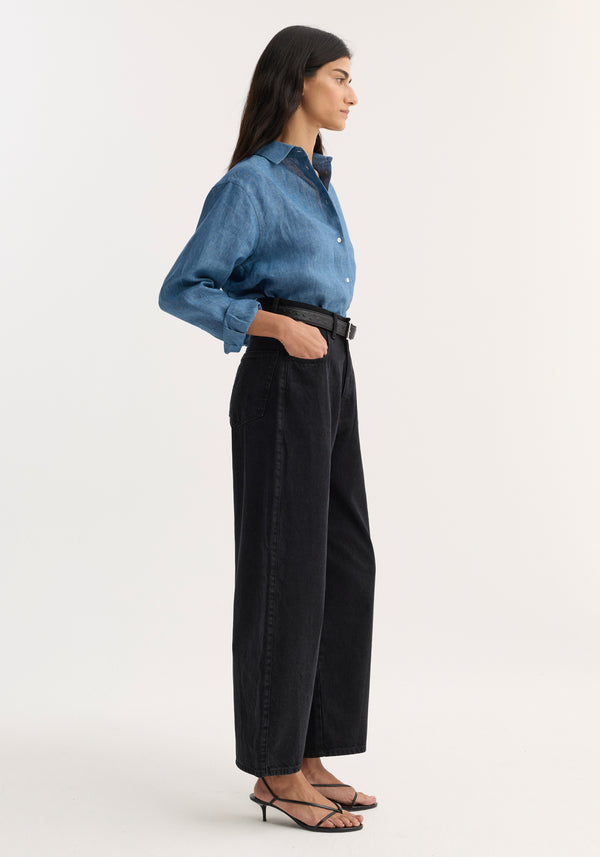 Classic chambray shirt | ocean blue