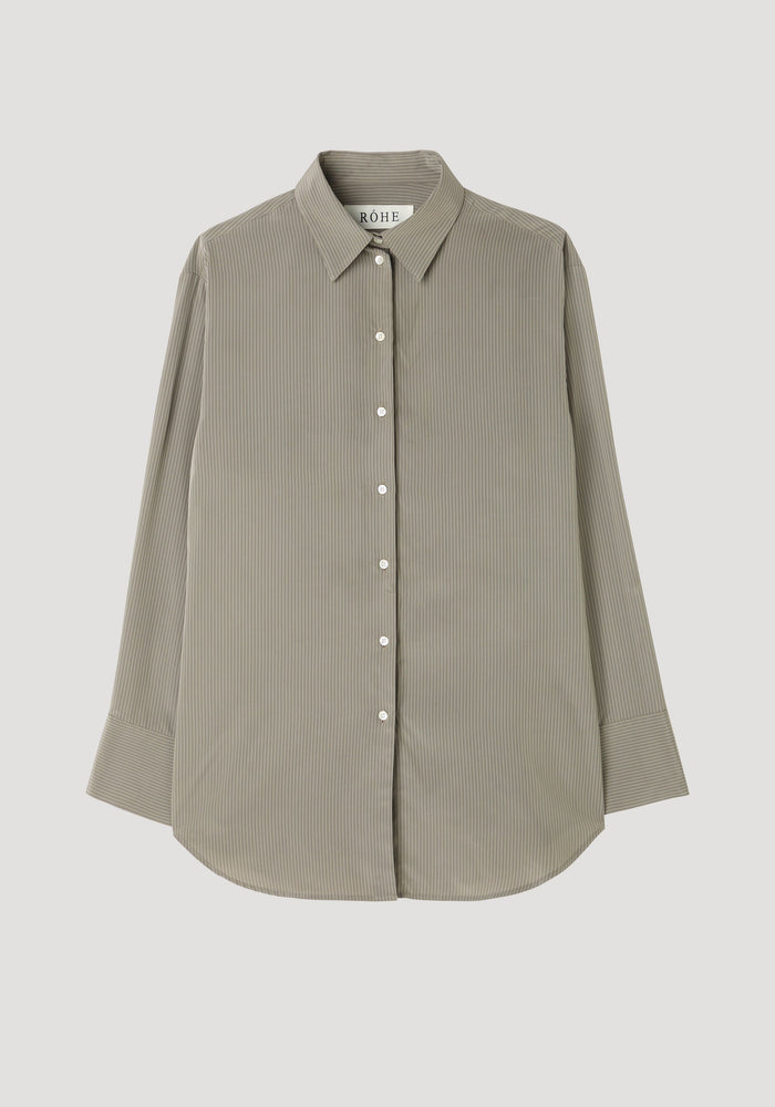 Relaxed shaped shirt | light grey stripe