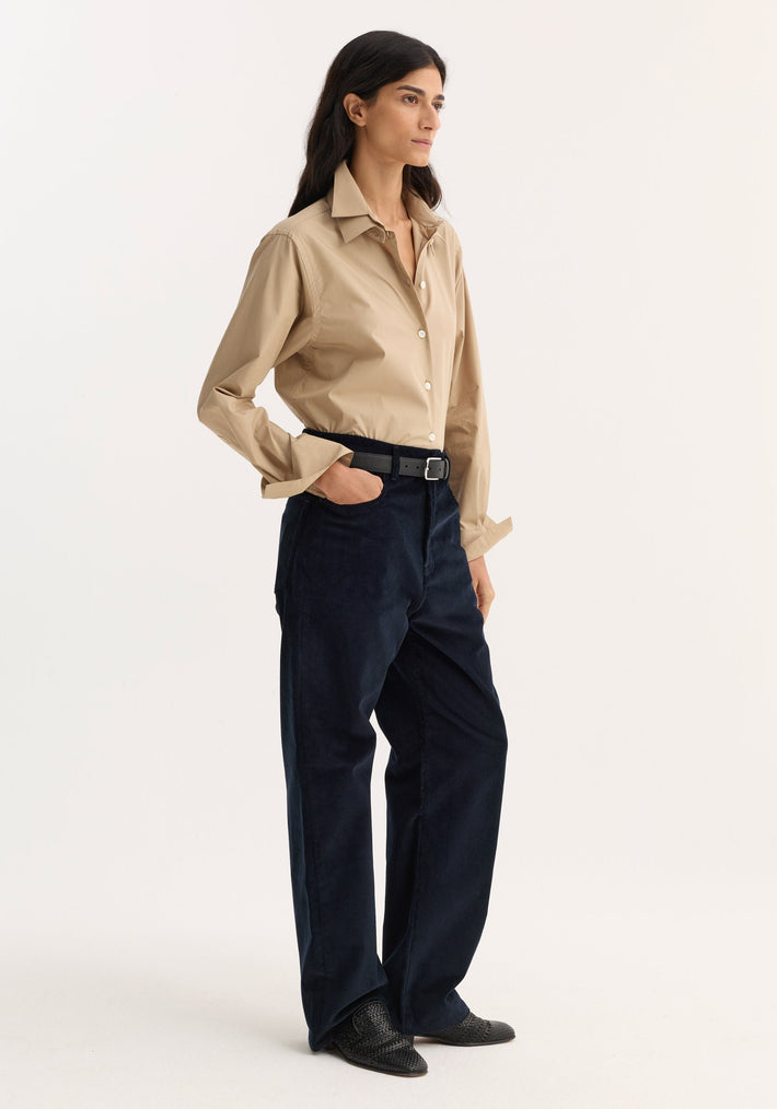 Double collar shirt | wheat