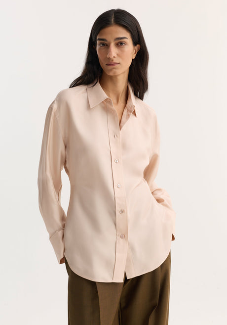 Silk shaped shirt | rose