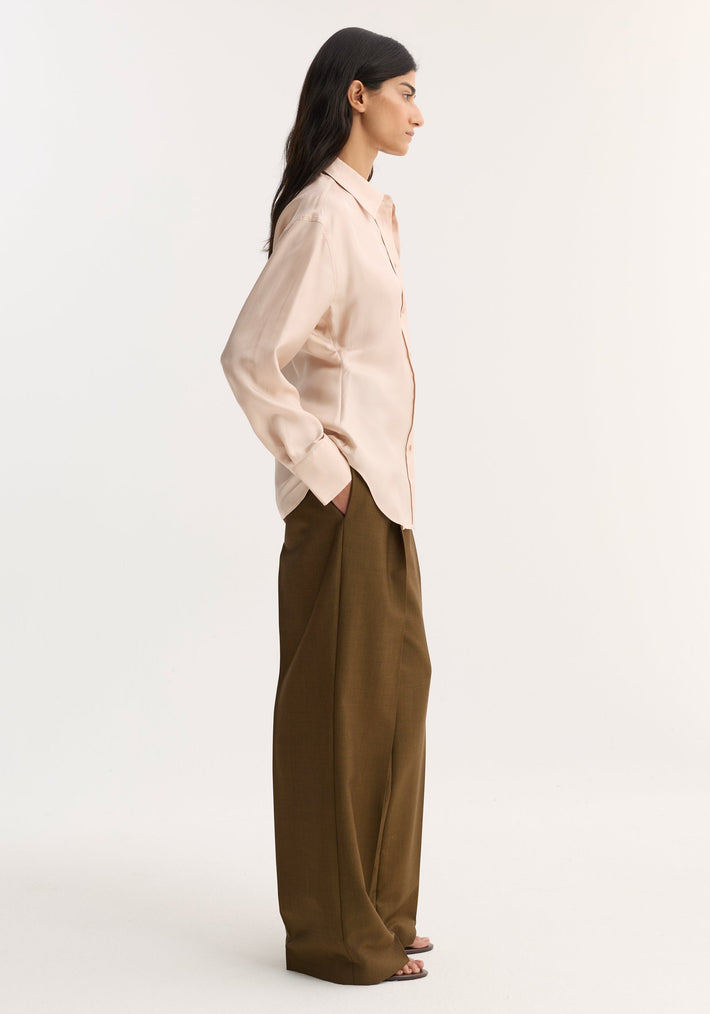 Silk shaped shirt | rose